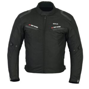 Herren Cordura Motorradjacke A1-Front-Schwarz