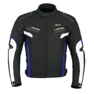 Herren Cordura Motorradjacke A1-Front-Blau