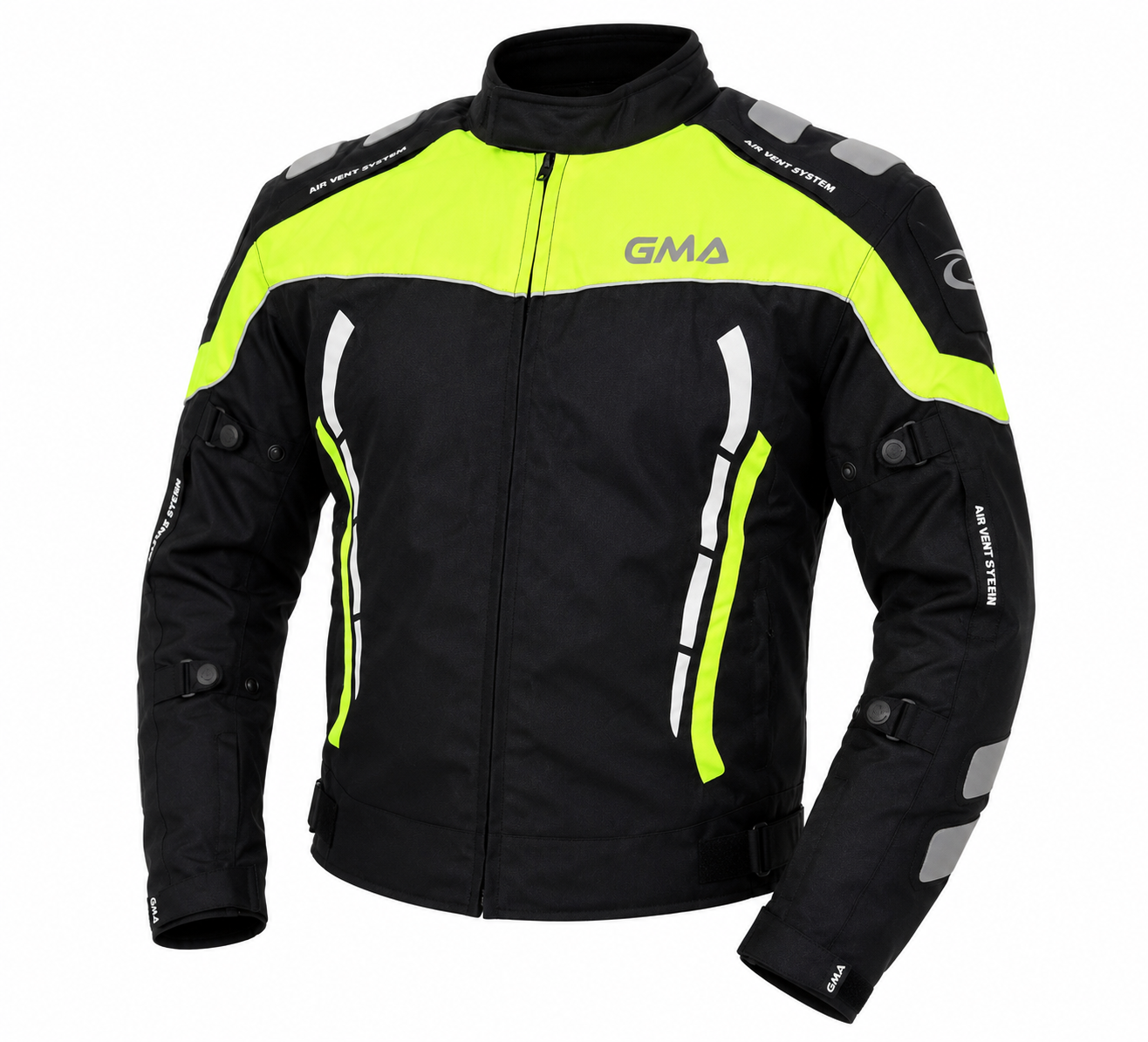 Neu Premium Herren Motorradjacke Schwarz Grün Biker Textil Motorrad Jacke A6