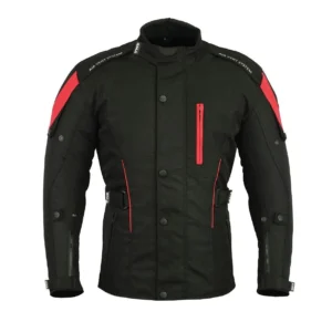 A2 Neu Premium-Qualität Motorrad Cordura Damen Schwarz-Rot Jacke verfpgbar in 3 Farben