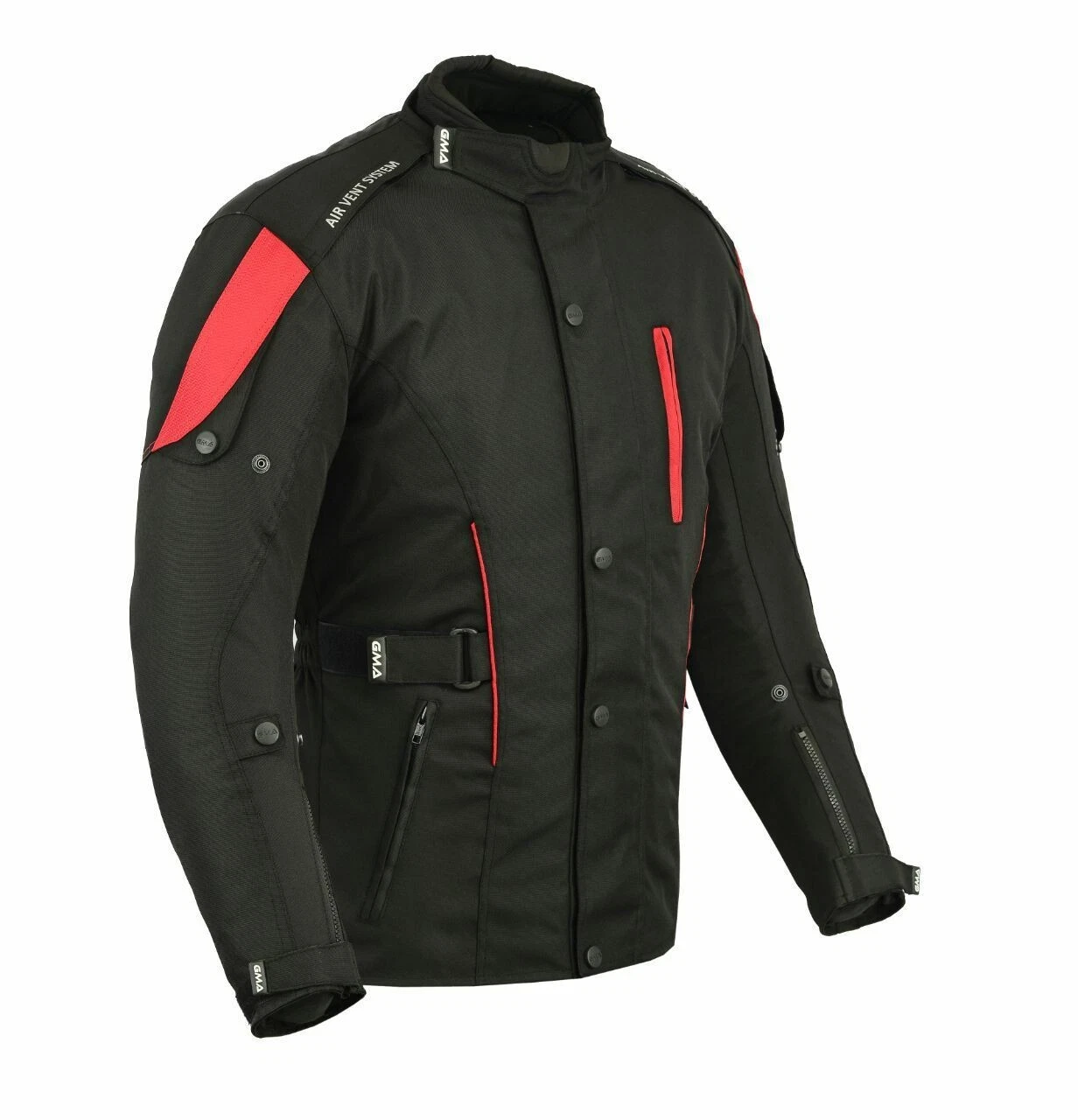 A2 Neu Premium-Qualität Motorrad Cordura Damen Schwarz-Rot Jacke verfpgbar in 3 Farben
