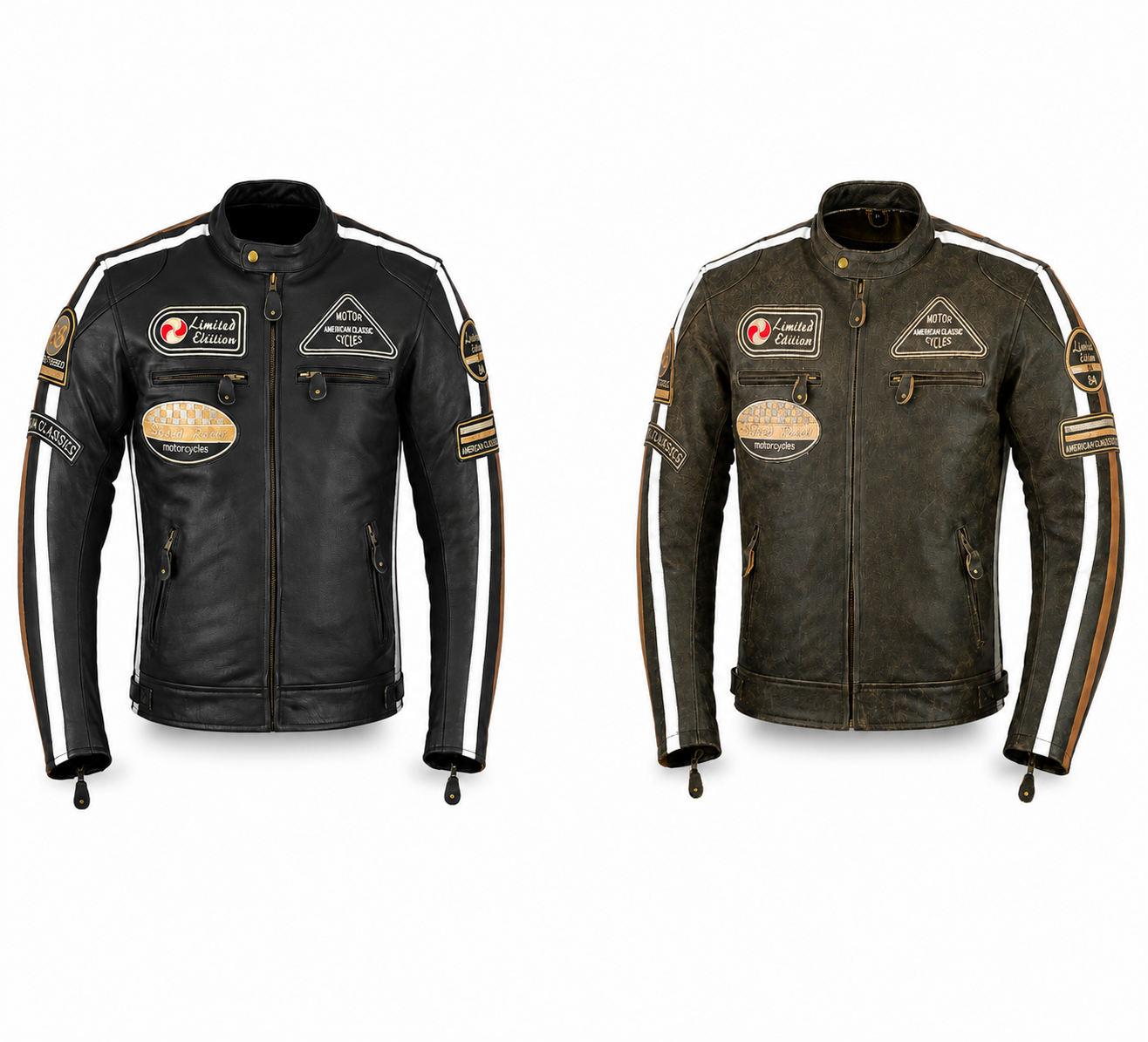 Herren Cracker Leder Jacken in 2 Farben