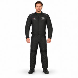 Herren Motorradkombi Schwarz
